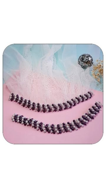 ریسه توری دخترانه دو رنگ مرواریدی اصل