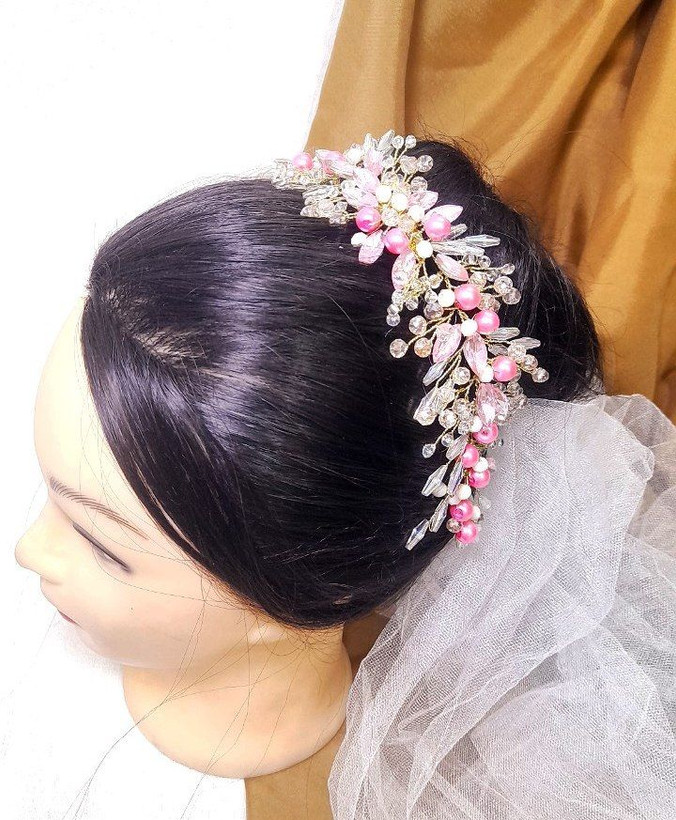 ریسه پرکار و ترکیبی مروارید و کریستال و سنگ رزین درجه