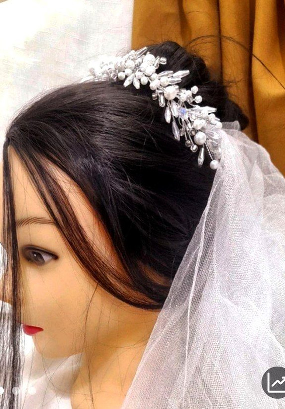 ریسه پرکار و ترکیبی مروارید و کریستال و سنگ رزین درجه